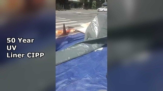 50-летний ремонт канализации UV CIPP без раскопок